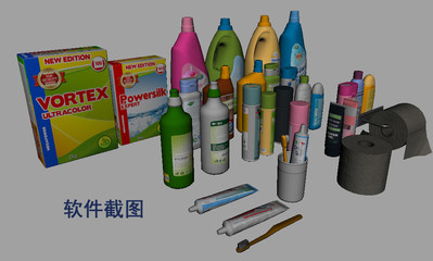 PBR低面次世代30种卫生间洗涤用品模型 提升个人卫生用品销售与设计效率